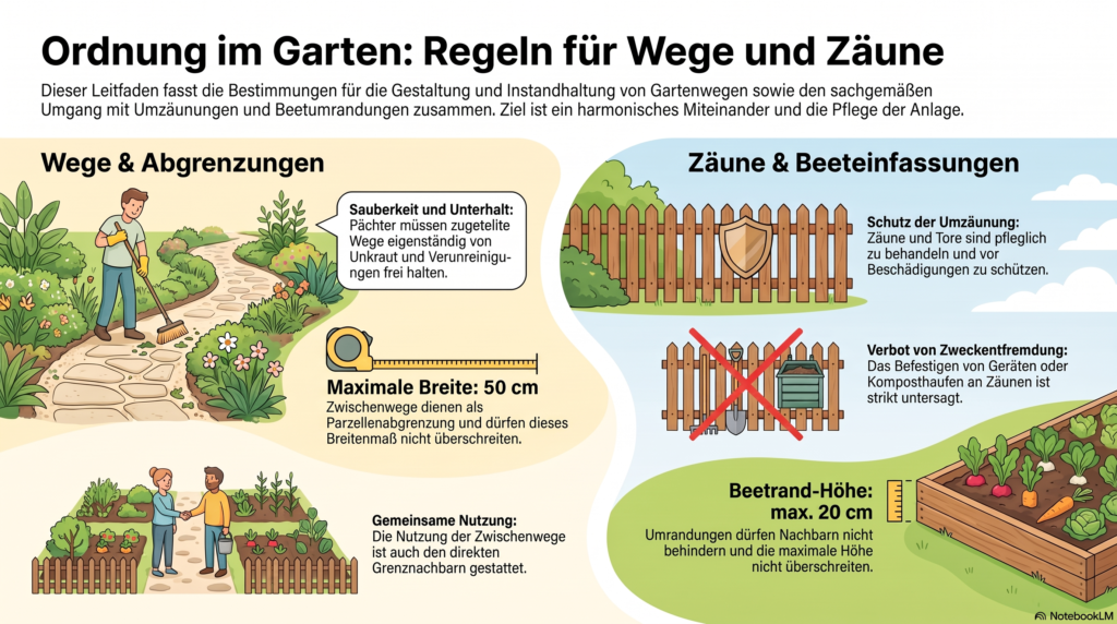 gartenordnung für wege und zäune