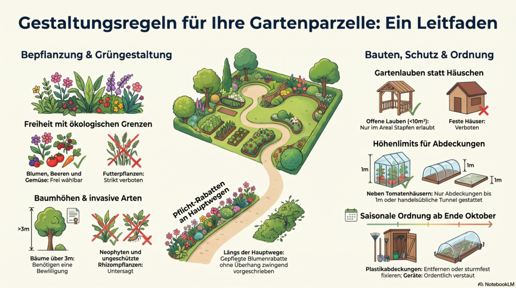 gestaltungsregeln für gartenparzellen